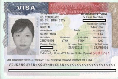 Visa bảo lãnh diện F4 của chị Nguyễn Xuân Quỳnh